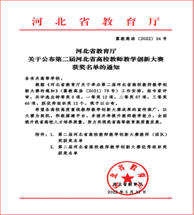 bat365经济学院薛芳教学团队在河北省第二届高校教师教学创新大赛中斩获三等奖