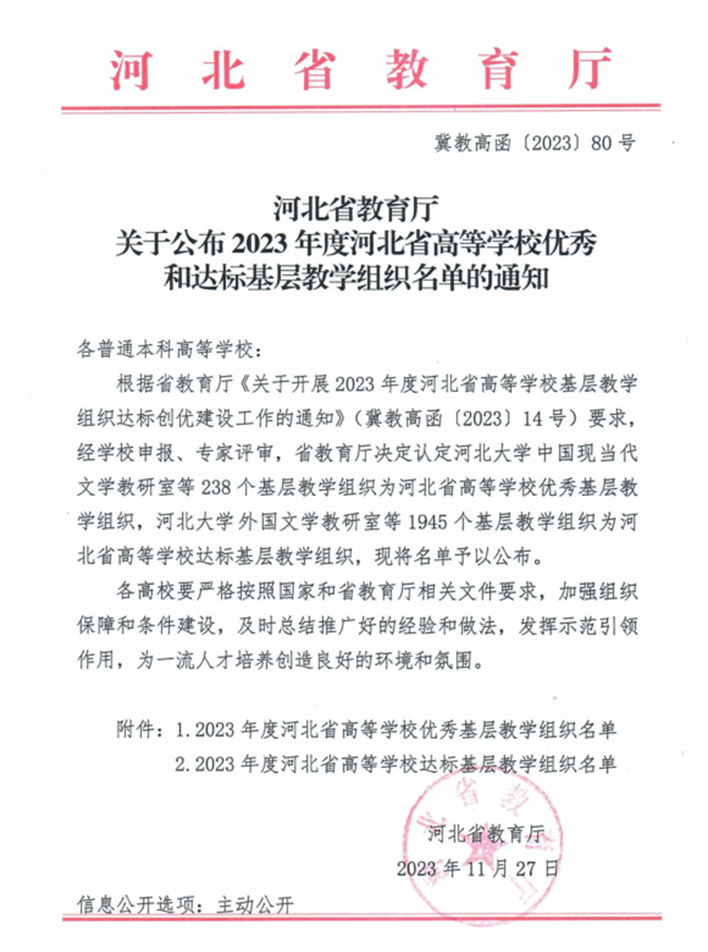 bat365省级基层教学组织达标创优工作再创新高