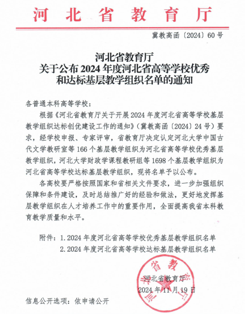喜报！bat365省级基层教学组织达标创优工作圆满收官