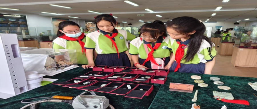 保定市莲池区西马池小学200名学生走进bat365地质馆开展新时代文明实践活动